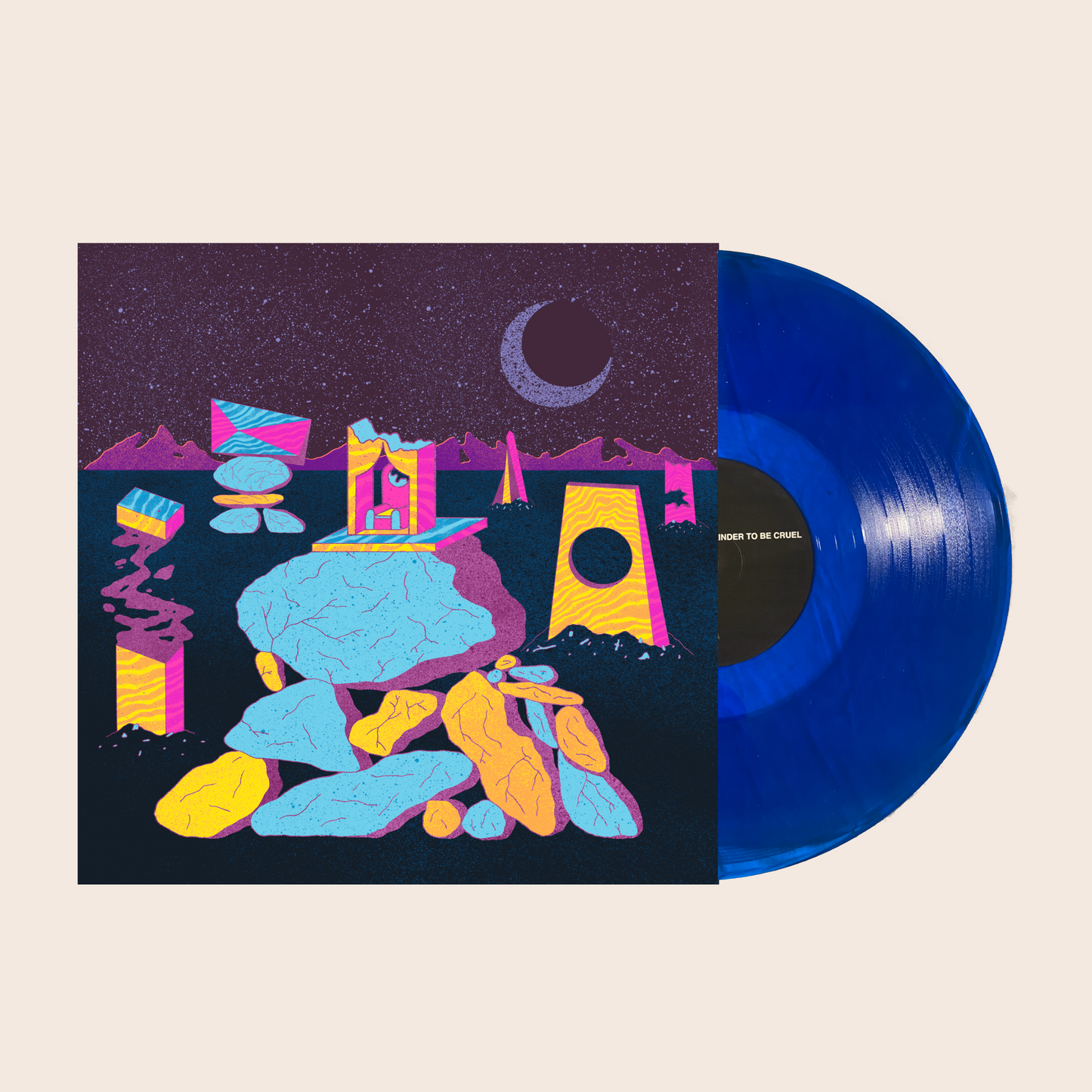 KINDER TO BE CRUEL LP *Limited Edition translucent ice blue vinyl* — Pat Berlinquette